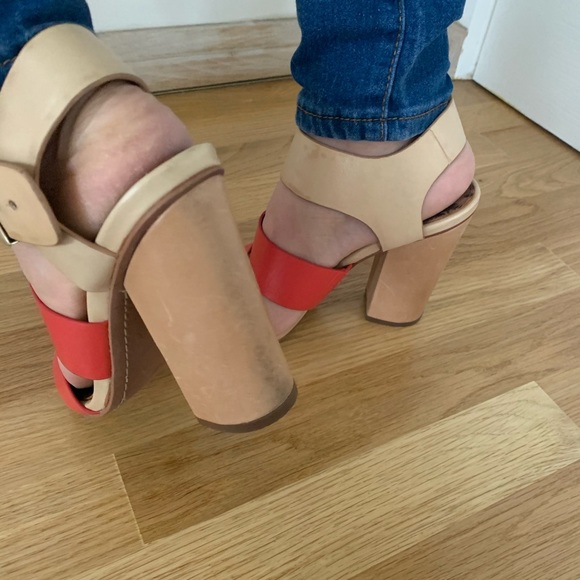 Sam Edelman red sandal heels size 7 - Picture 6 of 8